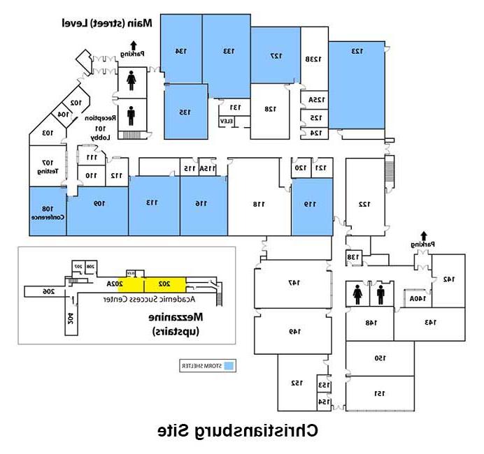 Christiansburg site map